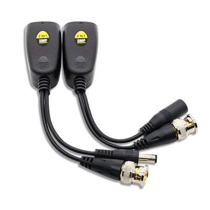 Anti-Interference BNC To POE Adapter Balun Connector For Surveillance