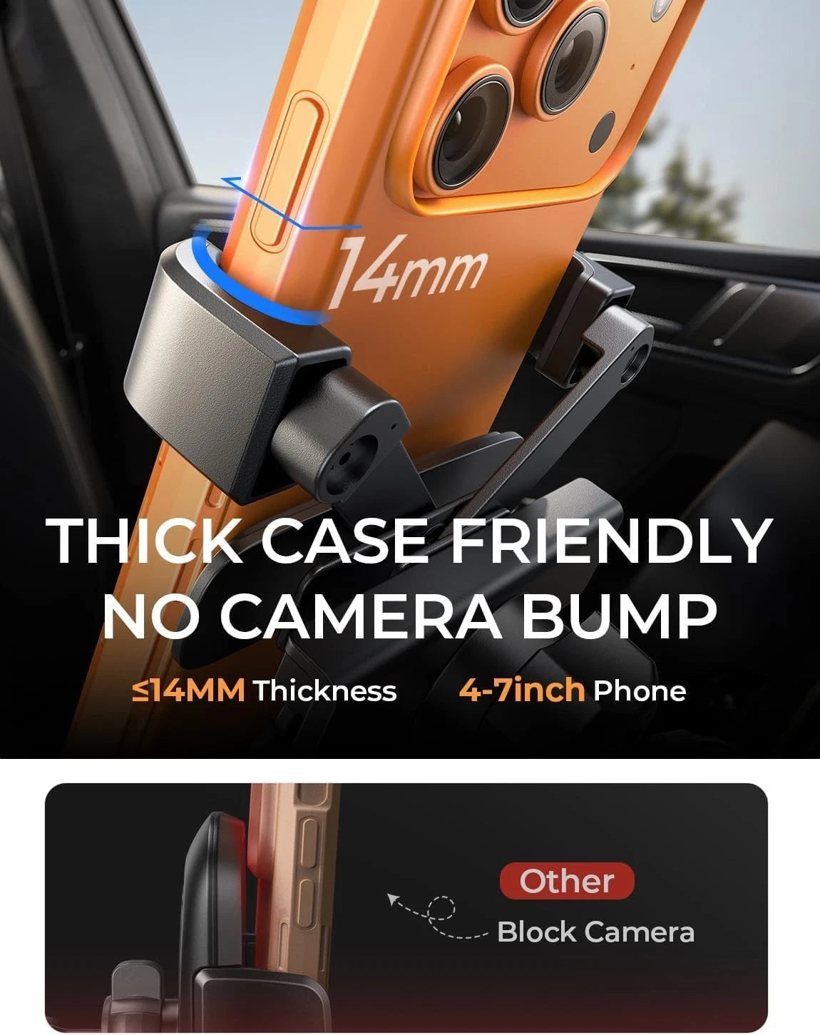 AINOPE Car Vent Phone Mount Holder for iPhone 17 Pro Max Compact, Black