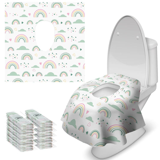 Blissful Diary 20 Pcs Toilet Seat Covers Disposable for 20Pack, Rainbow
