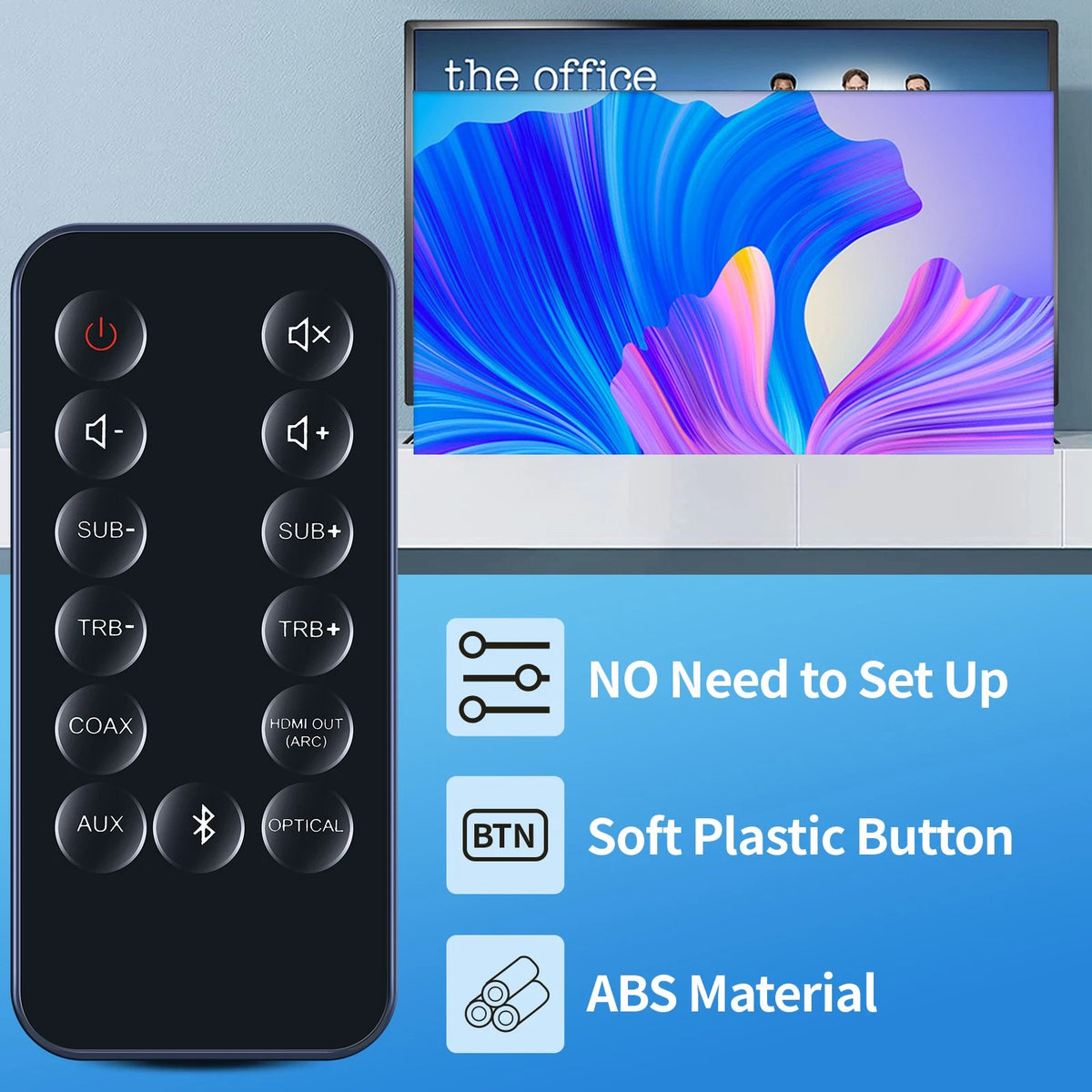Replacement Remote Control For Hitachi AXS240BTU 240W Soundbar