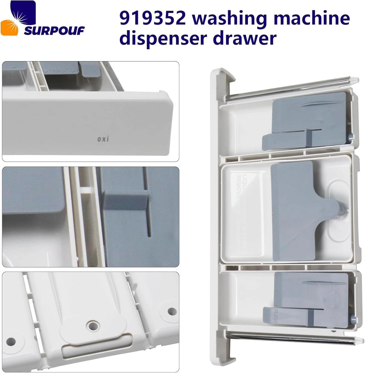 W10919352 Washing Machine Dispenser Drawer Replacement Compatible with as pic