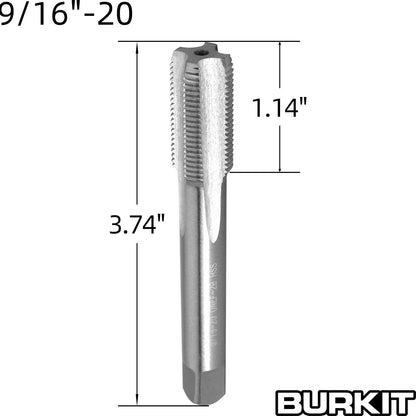Burkit 9/16"-20 Left And Right Tap for Bike Crank Repair, 9/16x20 UN HSS Tap...