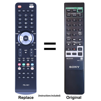RM-U141 Replace Remote Control For Sony Receiver STR-D31 STR-D315 STR-GX315