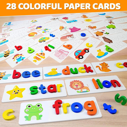 BEESTECH Alphabet ABC Learning Educational Toys for 3 4 5 3" x 5", Brown