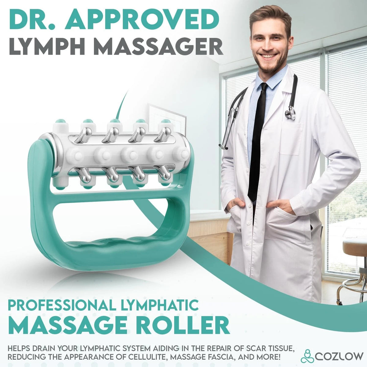 COZLOW MyoRelease Lymphatic Drainage Massager (Green), Ultimate Fascia Green