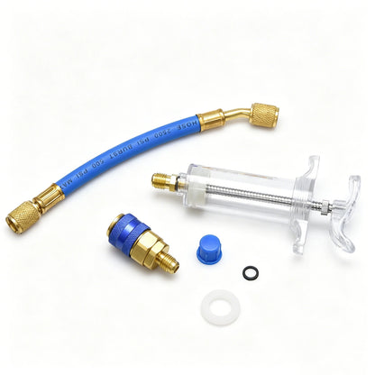 1PCS  Oil and Dye Injector Featuring a 1/4 inch female SAE connector