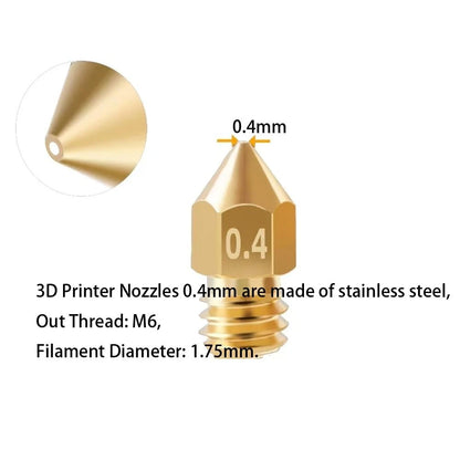 16Pcs Ender 3 Nozzles 0.4mm, MK8 Extruder 0.4mm Compatible for...