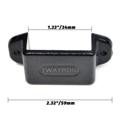 TWAYRDIO Dashboard Mount Holder for Handheld Radio, Belt Clip Hook with Black