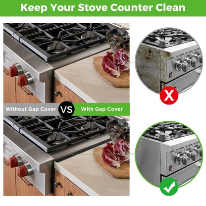 Stove Gap Covers,Stove Filler, Range Trim Kit, black-23.4