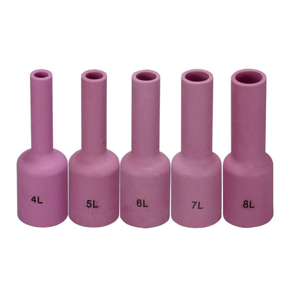 RIVERWELD TIG Alumina Nozzle Ceramic Cups Long Large Assort size, Pink