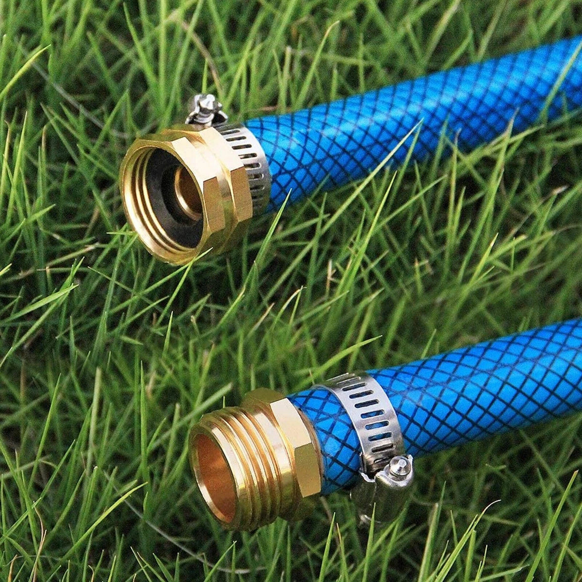 Garden Brass Mender End Repair Kit Hose 3/4" Male Female 3 Pack Quick Connector