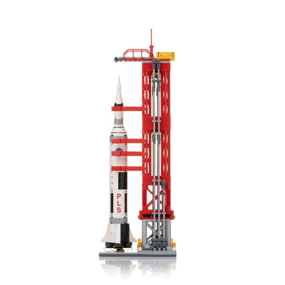 Block Builder Rocket Launch 11 inches x 4.75 x 3.14 inches, White