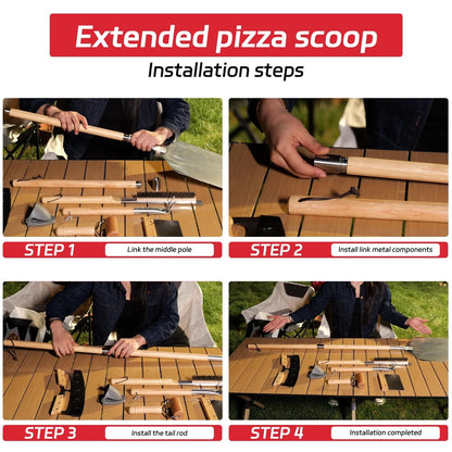 7PCS Pizza Oven Accessories Kit | Peel, Brush, 12, Stainless Steel