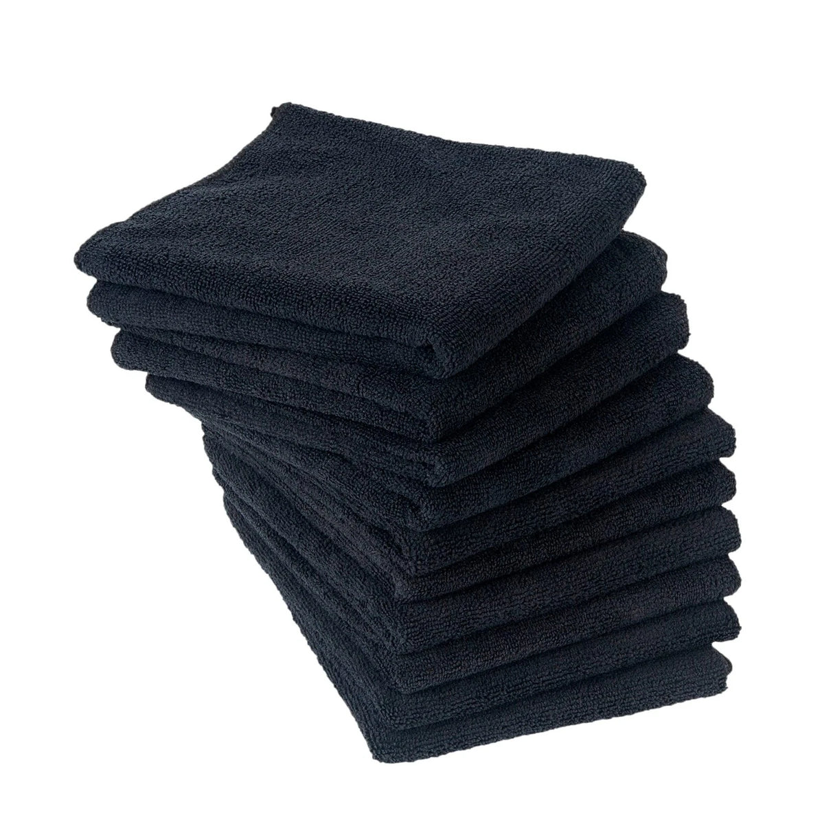 Eurow Microfiber Salon Towels – Bleachproof, 16x29 Inch (Pack of 10), Black