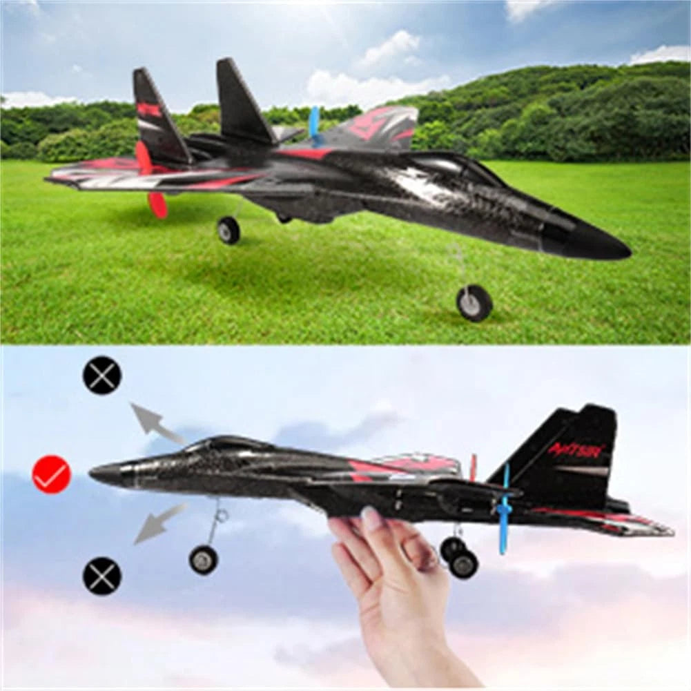 RoofWorld  Upgrade SU27 RC Airplane, Remote Control Black, Black