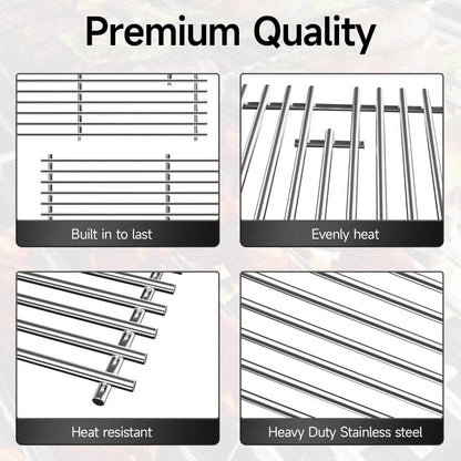 jkxoo 17’’ Stainless Steel Cooking Grates for Charbroil 17''D x 23.1''W