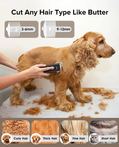 Marvljojo Upgrade Home Professional Dog Grooming Kit Clipper for Rk005-black