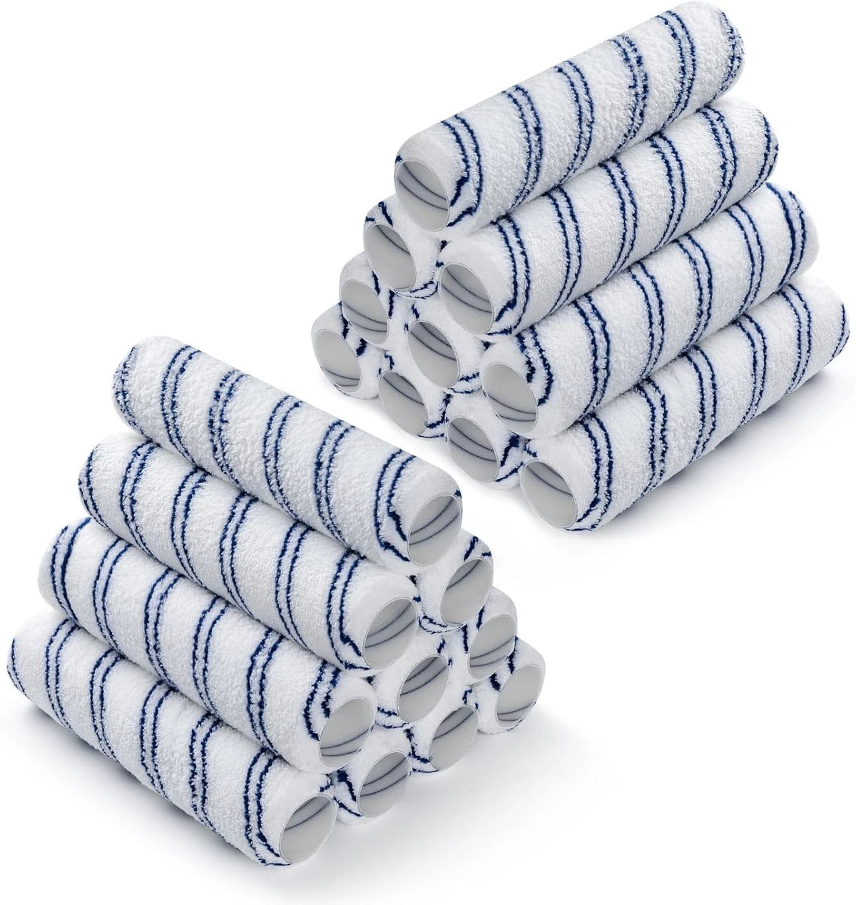9 Inch Microfiber Paint Roller Covers, 3/8 Nap, 20 Pack Professional Blue