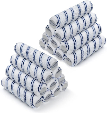 9 Inch Microfiber Paint Roller Covers, 3/8 Nap, 20 Pack Professional Blue