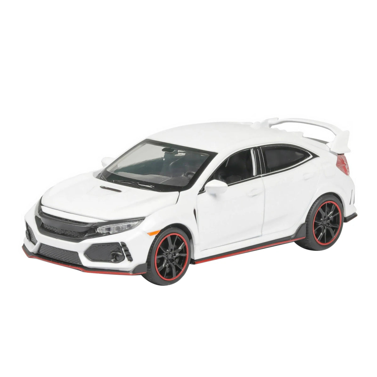 1/32 White Model Car Diecast Toy Collection Sound&Light For Honda Civic Type R D