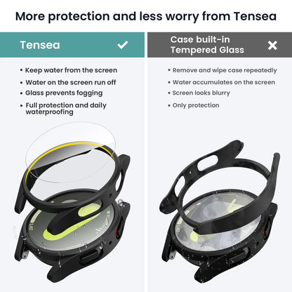 Tensea [5+5Pack for Galaxy Watch 7-44mm, Black/Clear/Black/Silver/Blue