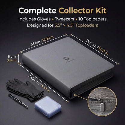 Deck Fort Toploader Binder 9 Pocket Holds 360 2.5 x 3.5 inches, Black