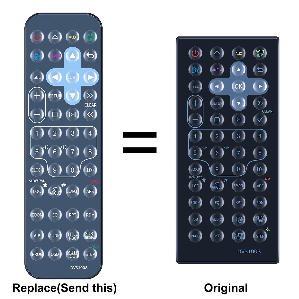 Replacement Remote Control For Furrion DV3100S Entertainment System