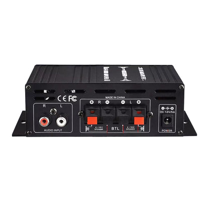 Black 2.0 Channel AK280 Mini HIFI Stereo Audio Power Digital Amplifier Speaker