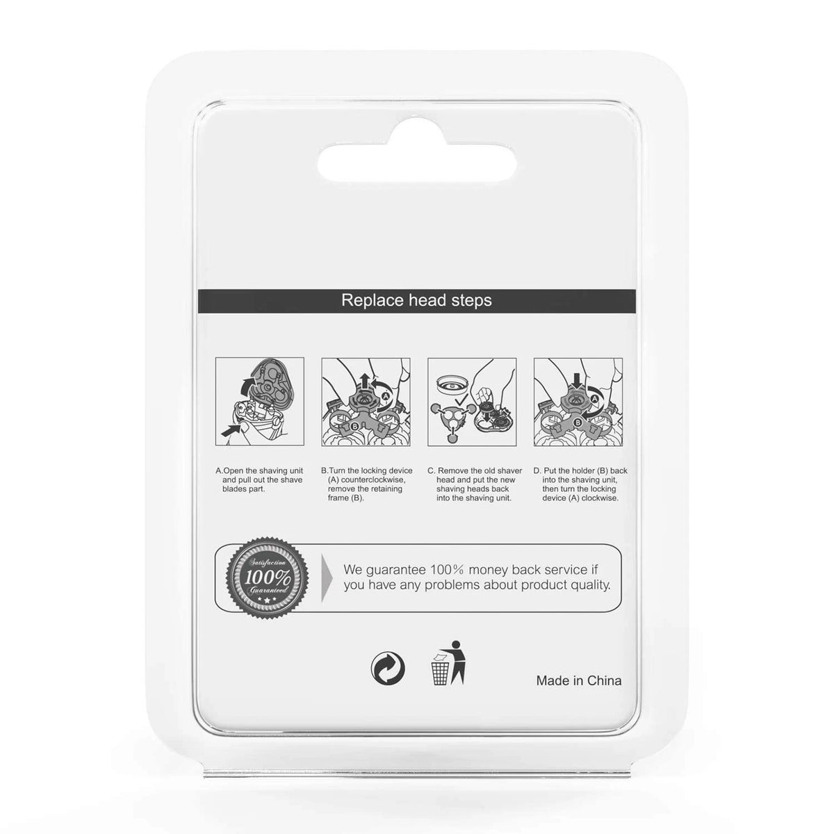 MAX-T Replacement Shaver Head -   1 Count (Pack of 1), Silver
