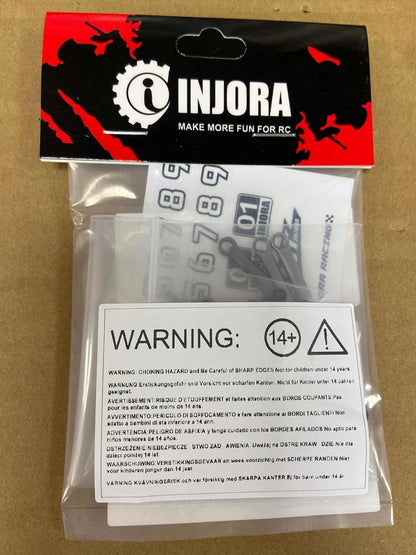 INJORA High Clearance Front 4 Links Set for SCX24 C10 JLU Bronco Base Grey