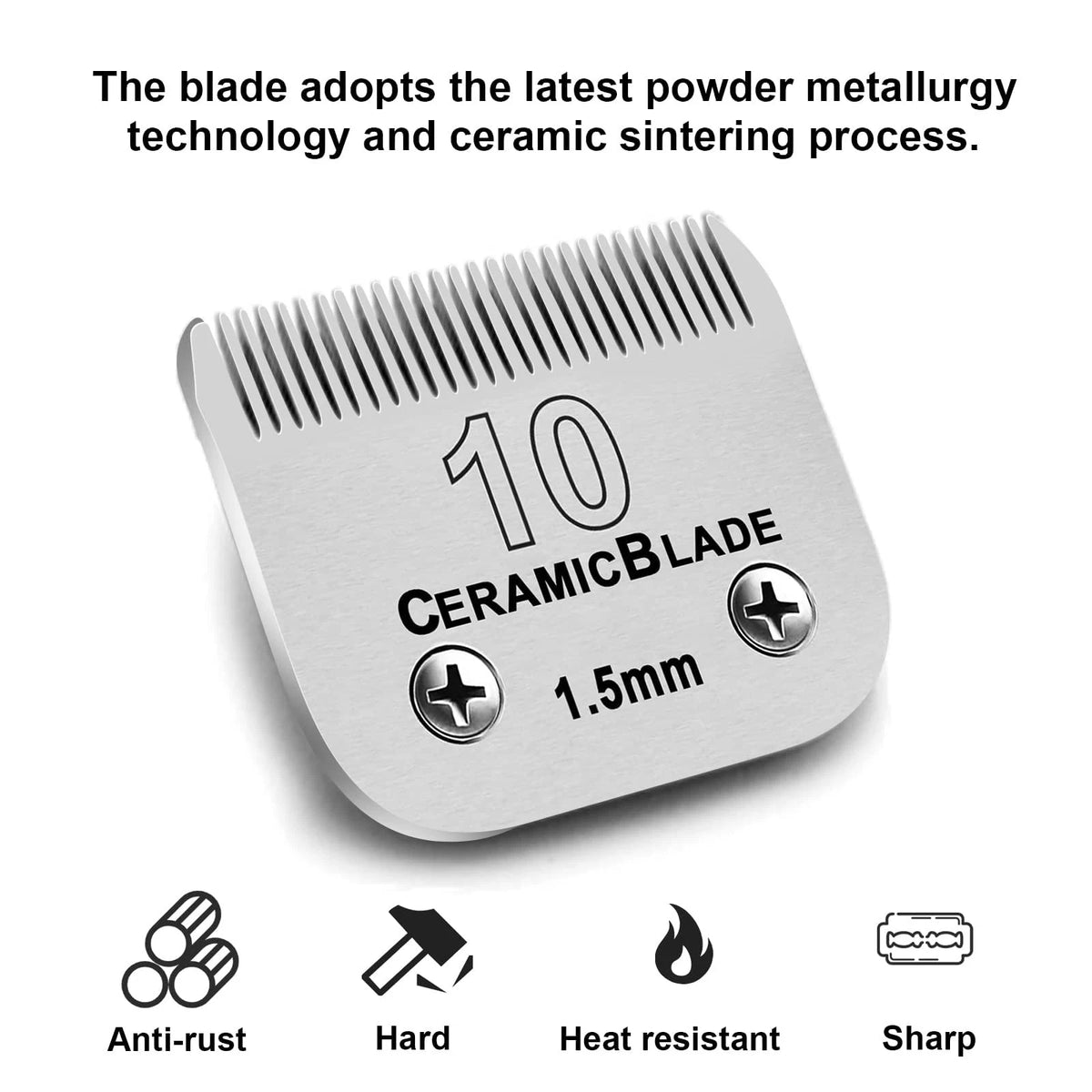 2PC 10 Blade Dog Grooming Clipper Replacement 1PC/10#, 2pc 10:1/16''(1.5mm)