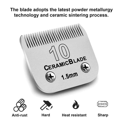 2PC 10 Blade Dog Grooming Clipper Replacement 1PC/10#, 2pc 10:1/16''(1.5mm)
