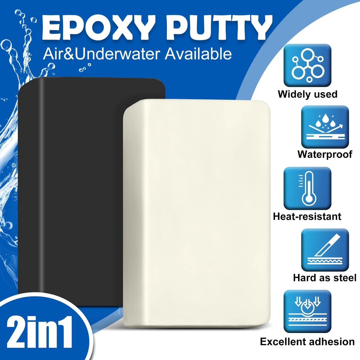 Epoxy Putty - 12oz Fast Repair Multipurpose Clay, Strong Adhesion 12oz, Black