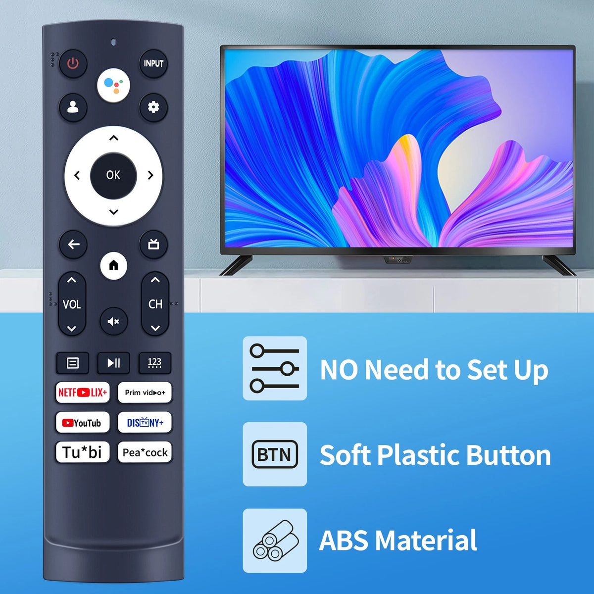 ERF3M90H Remote Control For Hisense TV 50A62GUA 55A66GUA 43A53FUA 75A53FUA