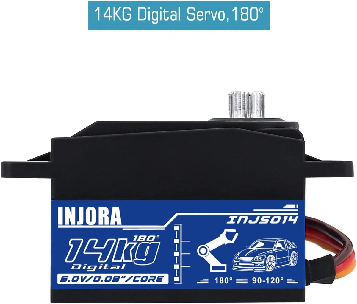 INJORA RC Digital Servo 14kg Low Profile Metal Core High...