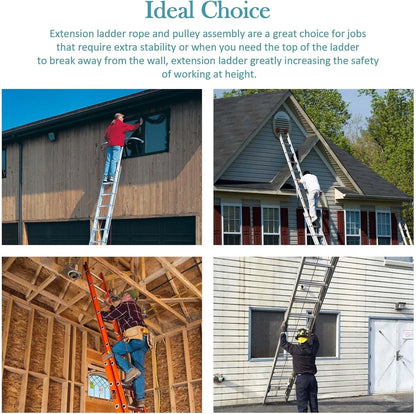 Werner Aluminum & Fiberglass Extension Ladder Rope & Pulley Kit - Color