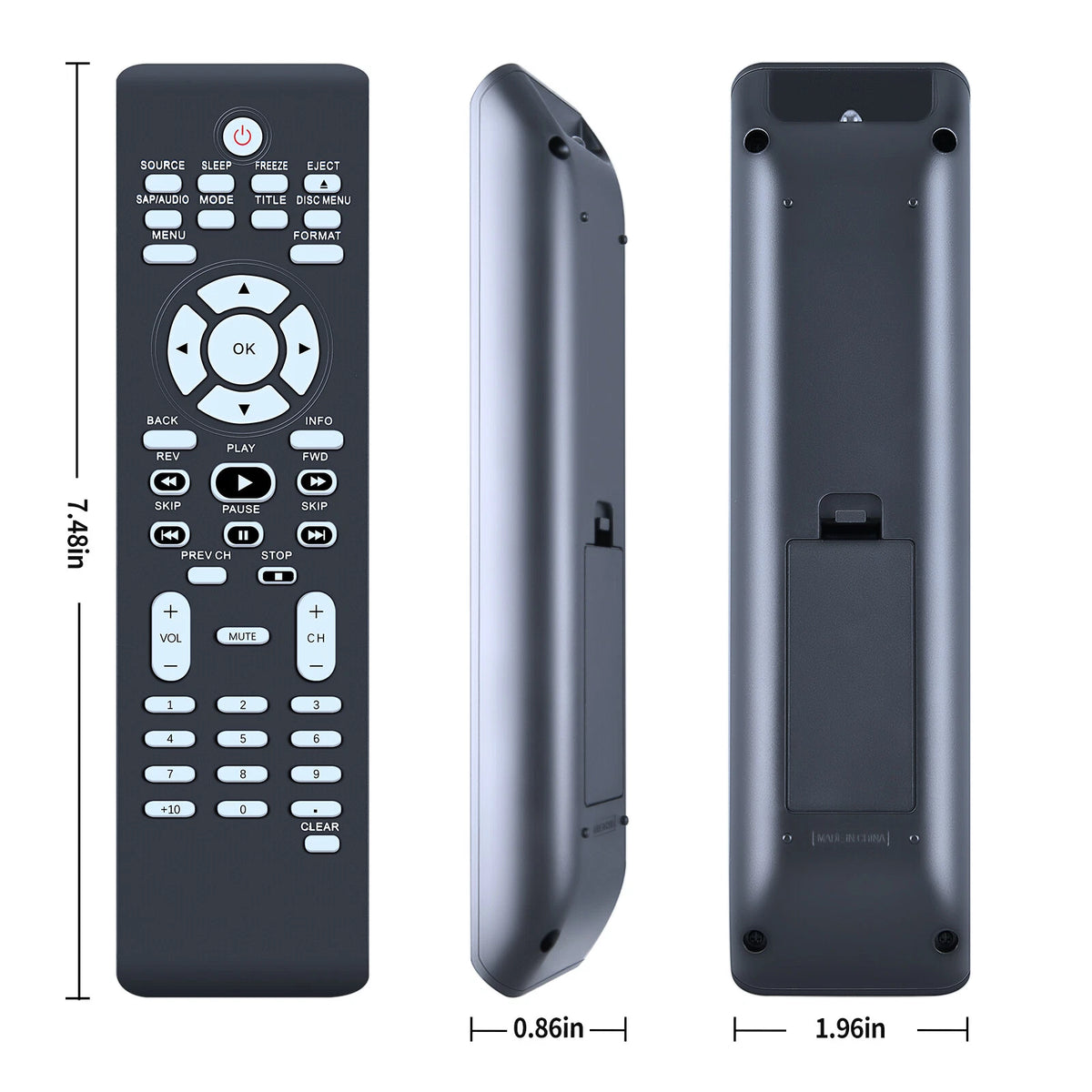 NF801UD Replace Remote For Magnavox TV/DVD 19MD301B/F7 19MD311B/F7 19MD350B/F7