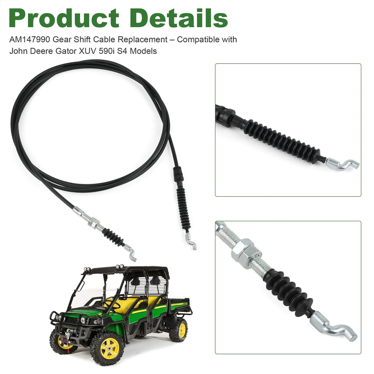 AM147990 Gear Shift Cable Replacement For John Deere Gator XUV 590i S4 Models