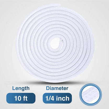 Nilight Cable Sleeve,10ft-1/4inch Cord Management Sleeves, 1/4"-10ft, White