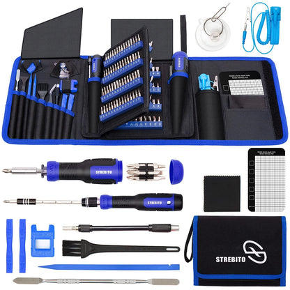 STREBITO Precision Screwdriver Set 191-Piece Multi-Bit 191-Piece, Blue