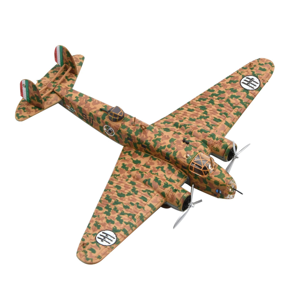 WWII Italian Air Force For Fiat BR.20 1:144 Alloy Model With Rotating Propeller