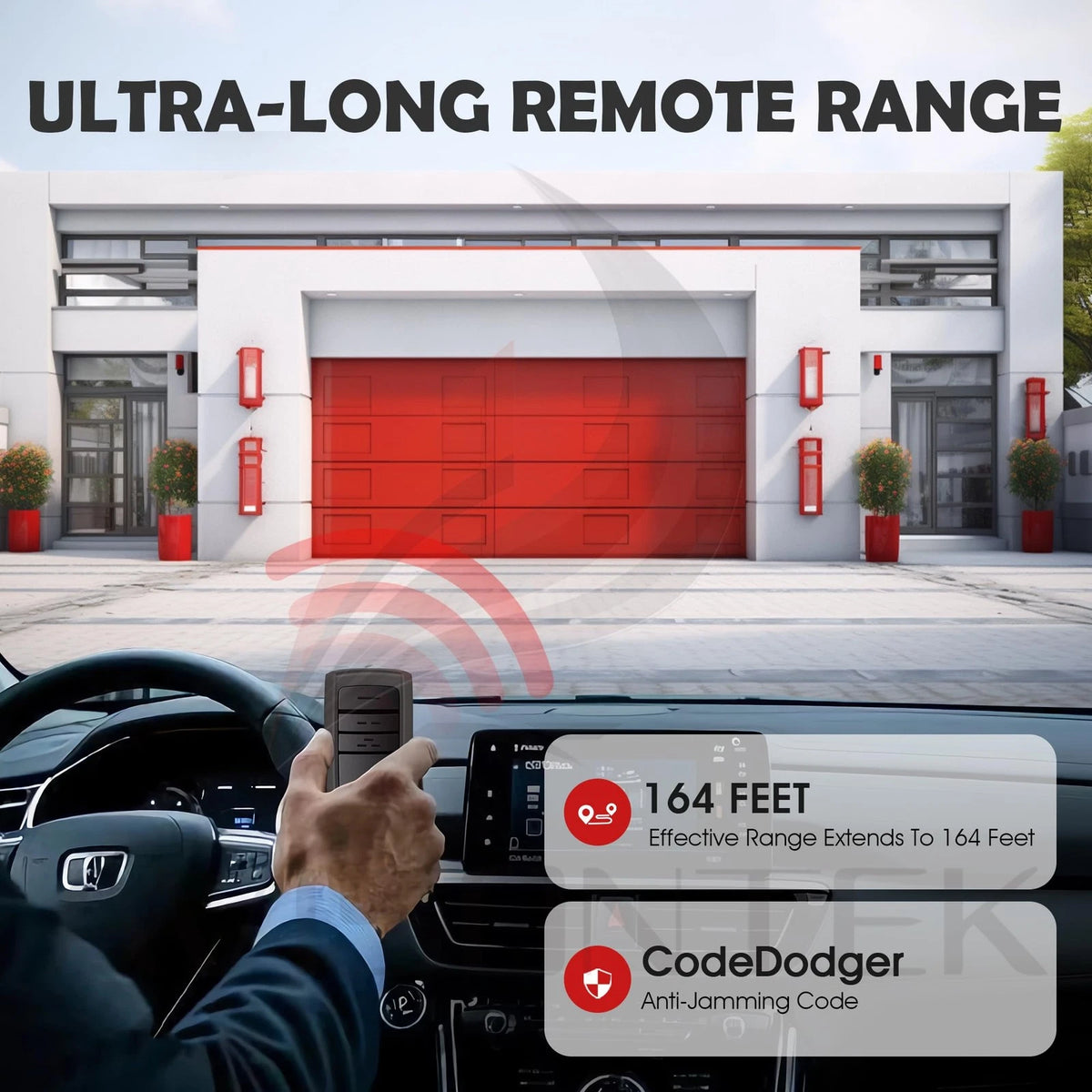 2X Overhead Door Garage Opener Remote O3T-BX O3T-A, 2Pak, Gray