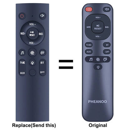 Replacement Remote Control For Pheanoo P15 2.1CH Compact Sound Bar