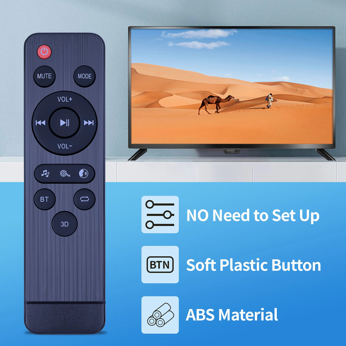 For Vmai S5 2.0CH Soundbar Replacement Remote Control -