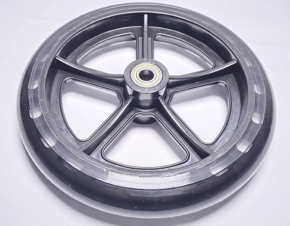knee walker scooter replacement wheels,7.5 Inch 7 5 inch, Black+Transparent