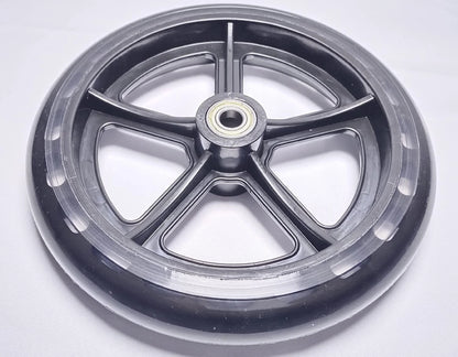 knee walker scooter replacement wheels,7.5 Inch 7 5 inch, Black+Transparent