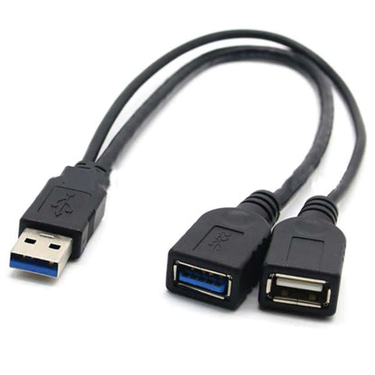 USB 3.0 1 To 2 Data Cable Male to Female Extension Charging Adapter Converter