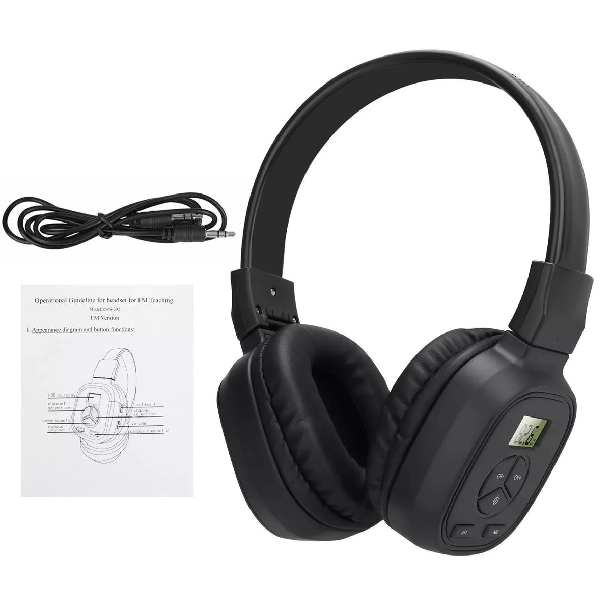 Portable Wireless FM Radio Headset perfect for using on your computer or MP3