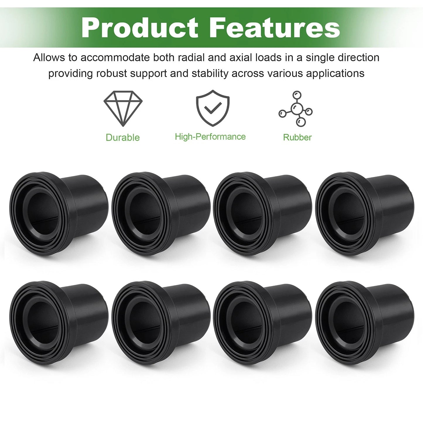 8Pcs A-Arm Bushing For John Deere Gator 625i 825i 5E 6E 6D M158746