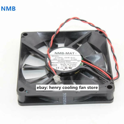 NMB 3106KL-05W-B40 DC24V 0.12A 80*80*15mm 2pin Slim Cooling fan Ball bearing